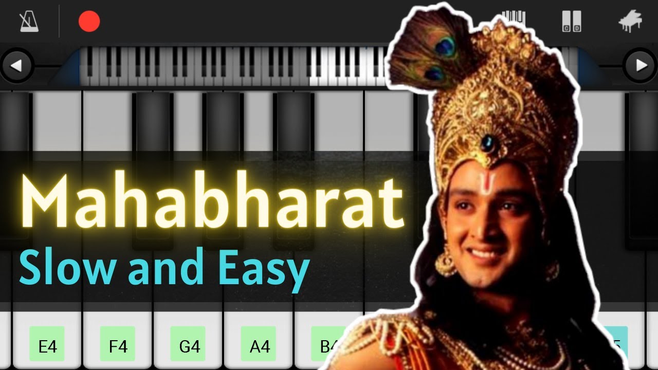 Mahabharat Title Song Piano Tutorial  Star Plus  Easy Mobile Perfect Piano Tutorial