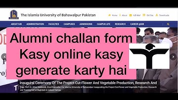 How to generate online alumni challan form ||iub bwp||by thinkwithyou