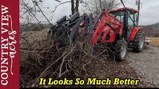 Clearing Old Fence Row Along Our Driveway  |  Short Power Outage  |  Wet Weather