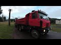 Tatra 815 V10 - Excavator transport - převoz bagru na podvalu