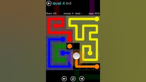 Flow Free 8X8 level 4 Blue Pack walkthrough