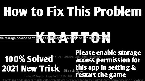 Please enable storage access permission in Bgmi problem fix | 2021 new trick 100% solved