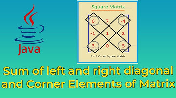 Sum of Left and Right Diagonal Element of Matrix in Java | MCS-024
