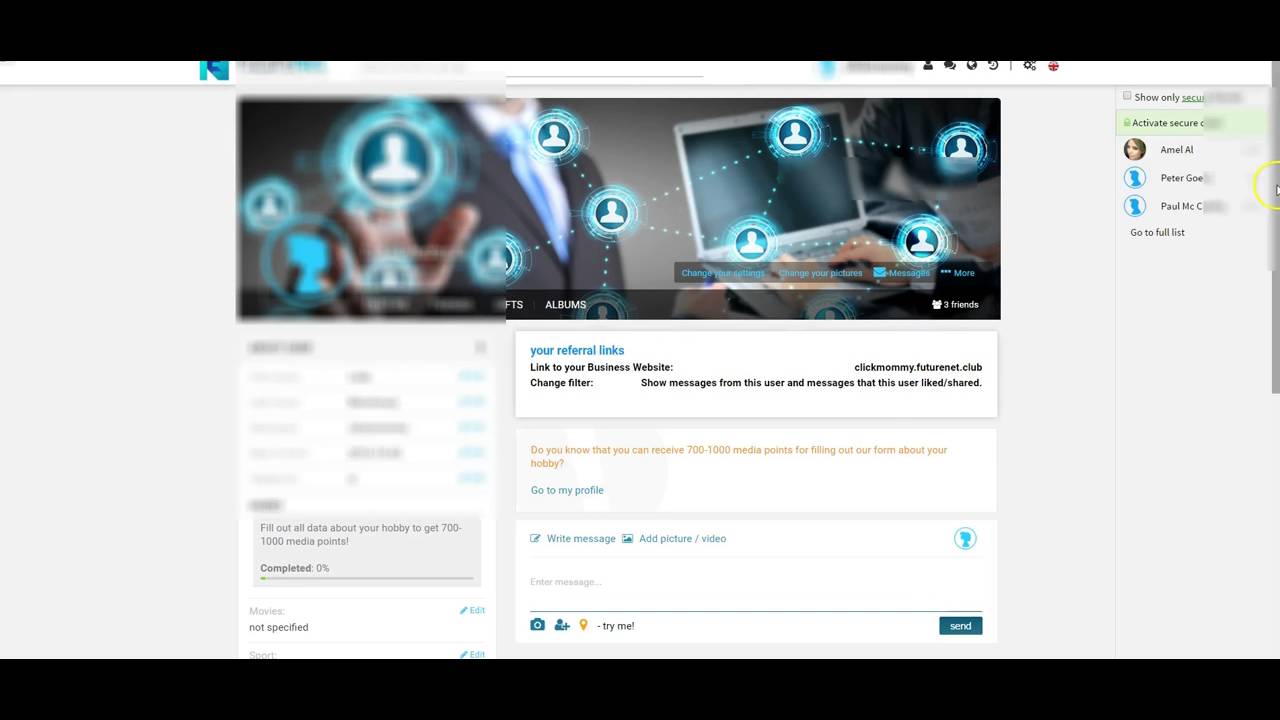 Futurenet How to complete your profile