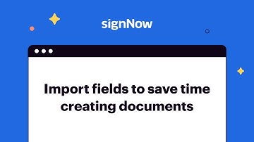 How to Import Fields to a Document