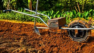 DIY Mini Tiller | Efficient Cultivator Made from Scrap Metal