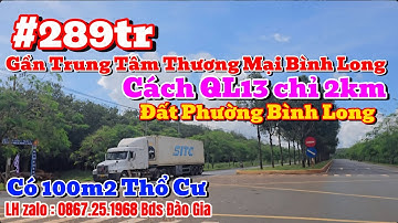 289tr | Gần QL13, Trung Tâm Thương Mại, Đất Phường Bình Long, có 100m2 thổ cư  #bdsbinhphuoc