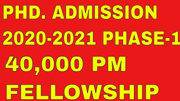 LATEST PHD. ADMISSION 2020-2021||STATE UNIVERSITY|| NO NET/GATE||40,000 PM FELLOWSHIP||QIP