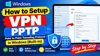 How to Setup PPTP VPN in Windows 10/11 | Built-in VPN Configuration Step by Step@MTech44