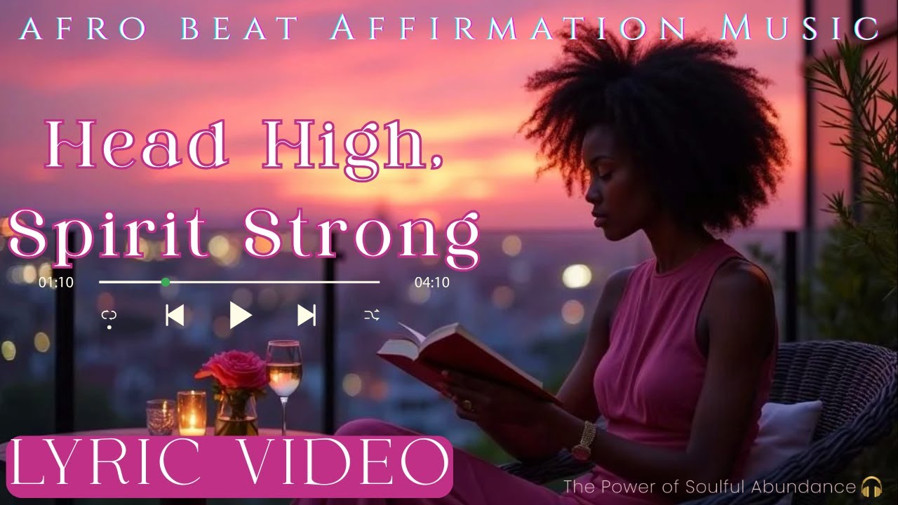 Watch 💫Head high, Spirit Strong | LYRIC VIDEO📜 | Manifestation Song🎧| Afrobeat Affirmation Music on YouTube Watch 💫Head high, Spirit Strong | LYRIC VIDEO📜 | Manifestation Song🎧| Afrobeat Affirmation Music on YouTube