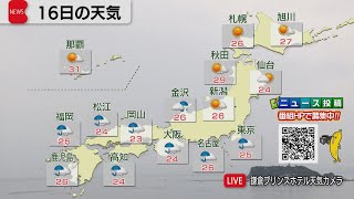 6月16日の天気