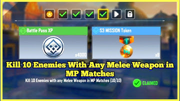 Call Of Duty Mobile Kill 10 Enemies With Any Melee Weapon in MP Matches Task Complete
