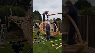 Building a Helicopter House From Scratch 🚁🏠#Helicopter#Tiny #Dome