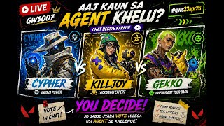Cypher, Killjoy Ya Gekko? 🤔 Aaj Ka Gameplay Decide Karo | Valorant Live 🔴 | GWS007