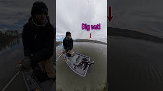 Cool moment from winter time! #bassfishing #fishing #fishingshorts #fishjump #tinyboat #sportfishing
