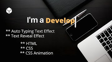 Auto Typing Text Effect With Pure HTML & CSS | Text Reveal Effect | CSS Animation | Bangla Tutorial.