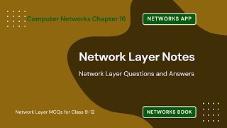 Network Layer Notes Questions Answers | Network Layer Notes PDF | Class 9–12 Ch 16 Quiz | App