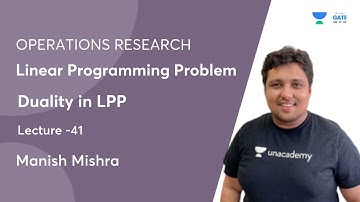 Duality in LPP  | L 41 |  Linear Programming Problem   | OPERATIONS RESEARCH