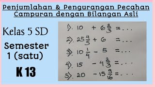 #penjumlahan&penguranganpecahan #kelas5 #latihanberkarya selamat
datang bapak, ibu maupun kakak-kakak dimanapun anda berada, untuk
mengajari anak-anak tentan...