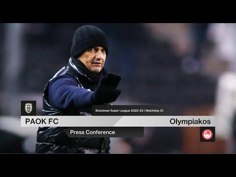 Press Conference: PAOK FC Vs Olympiakos – Live PAOK TV