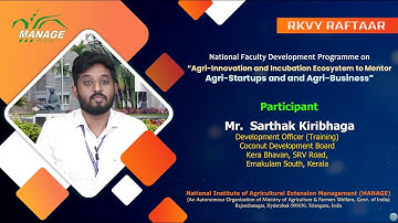 MANAGE-CIA II National Faculty Development Program II Mr. Sarthak Kiribhaga