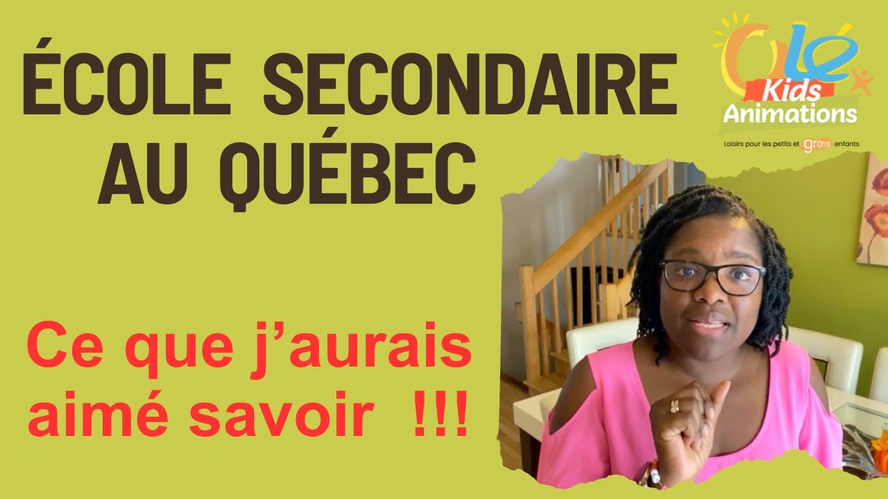Comment choisir la bonne 𝗲́𝗰𝗼𝗹𝗲 𝘀𝗲𝗰𝗼𝗻𝗱𝗮𝗶𝗿𝗲 pour son enfant au 𝗤𝘂𝗲́𝗯𝗲𝗰?