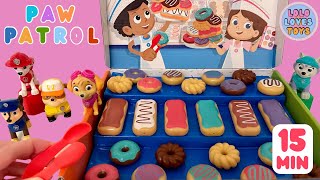 Learn COLORS with Donuts! 15-Minute PAW PATROL Toy Compilation to Learn Colors, Shapes & Numbers