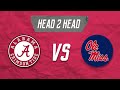 Head 2 Head: Alabama vs Ole Miss