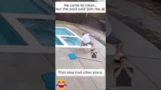 Tried Cleaning the Pool… Ended Up Swimming! 😂