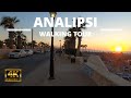 Analipsi Beach Crete - 4K Virtual Walking Tour, Beautiful Sunset