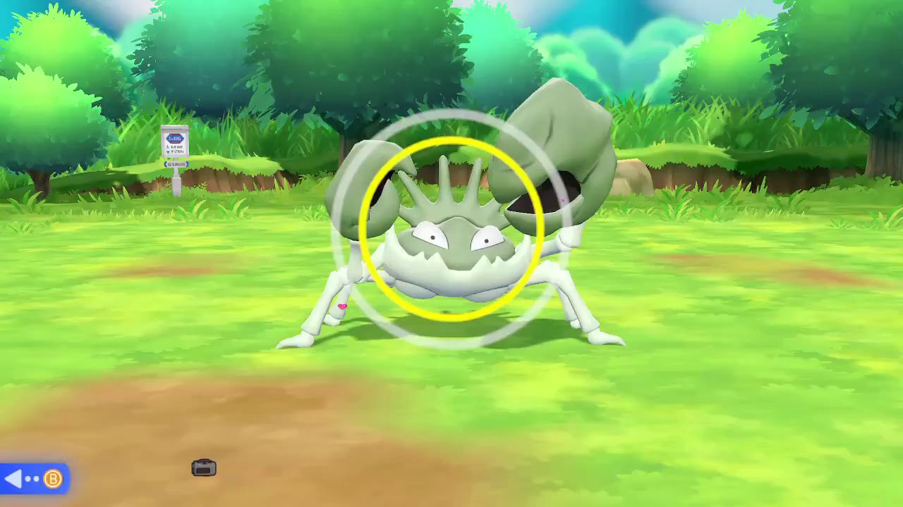 Catching Shiny Kingler Pokémon Let's go Eevee