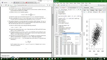HOW TO CREATE A NORMAL RANDOM VECTOR IN RSTUDIO: INDEXING