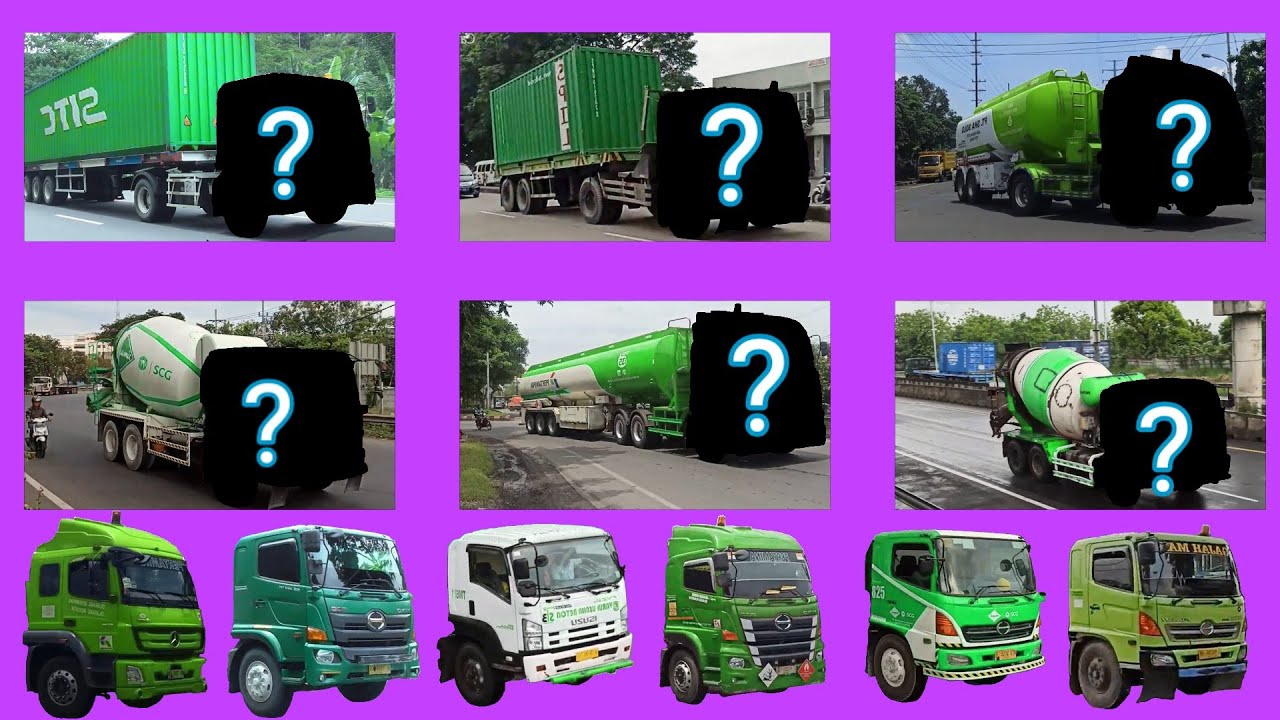 Match Green Truck Heads Container Truck, Box Truck, Tank Truck