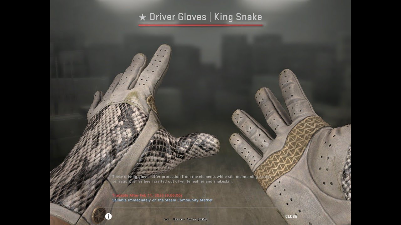 Csgo caseopining Driver Gloves King Snake YouTube