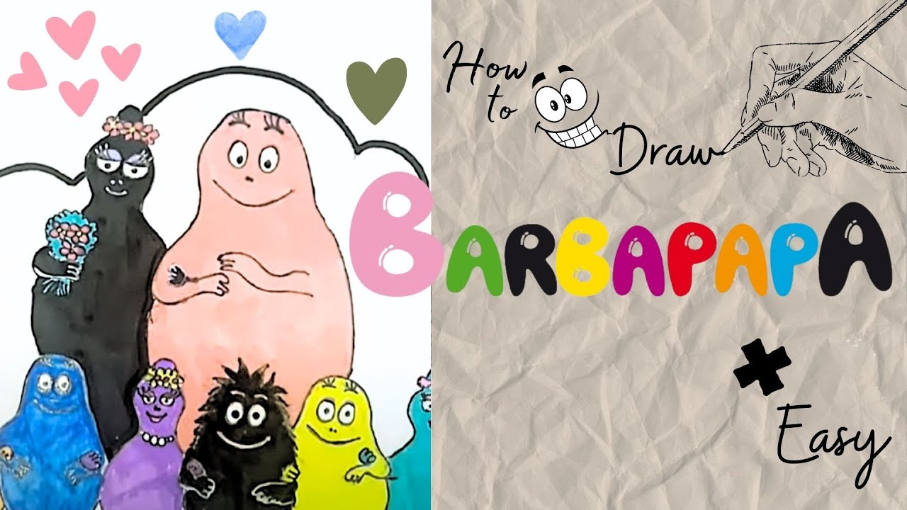 Barbapapa Easy Drawing Tutorial - YouTube