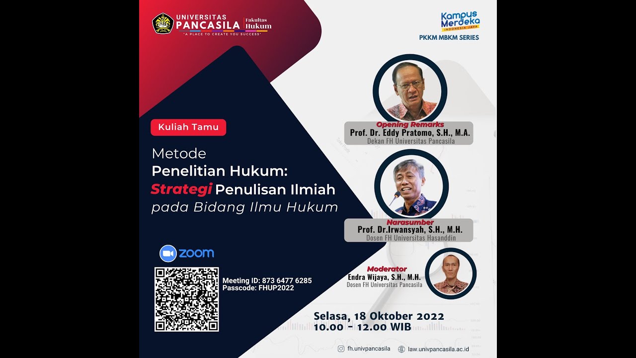 Kuliah Umum Metode Penelitian Hukum: Strategi Penulisan Ilmiah pada Bidang Ilmu Hukum