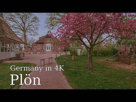 【4K】Germany - Plön: Walking from Old Town via Castle to Prince Island