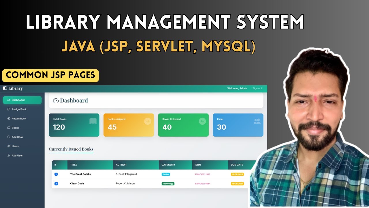 Library Management System Project in Java | JSP, Servlet, MySQL | Java ...