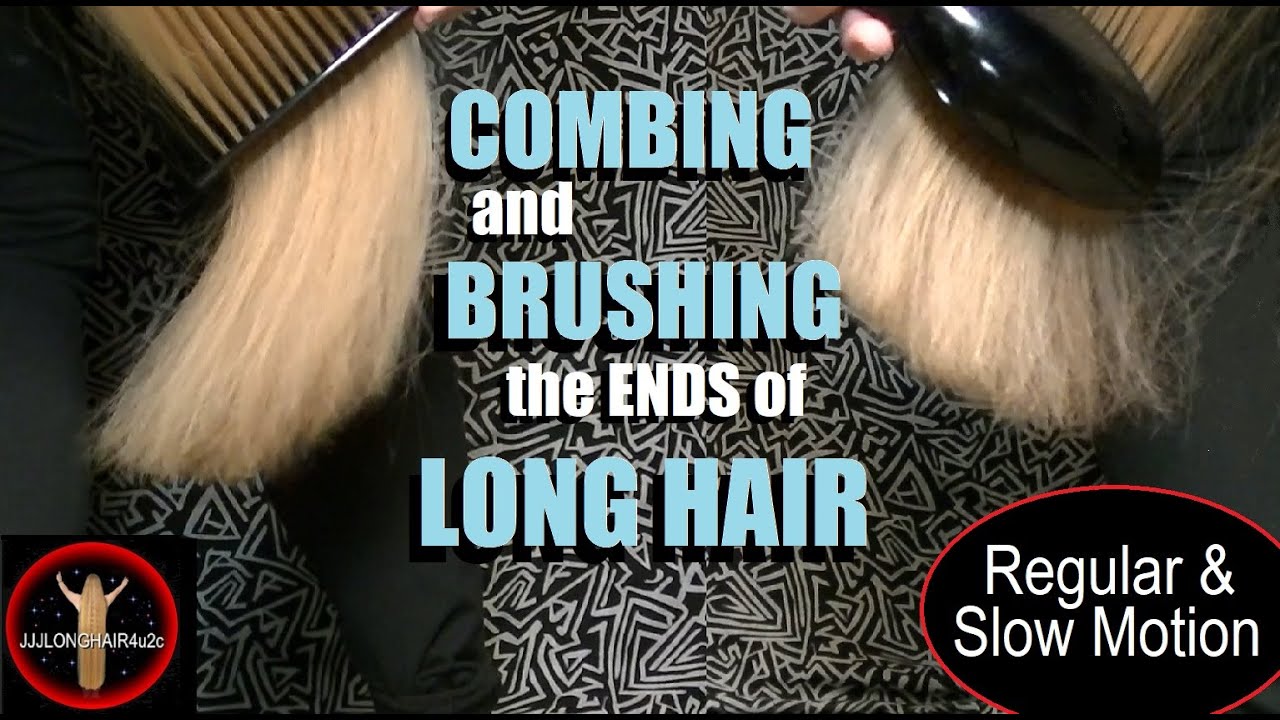 Combing and Brushing the ends of LONG HAIR✨Hair 5ft long