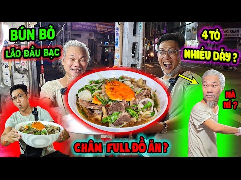 Video Lão Đầu Bạc BÚN BÒ Hài Hước Châm 4 Phần Đồ Ăn Che Lấp... - youtube