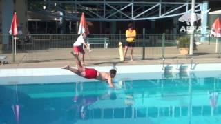Mark's epic belly flop
