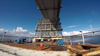 Queensferry crossing: Remove falsework time laps video