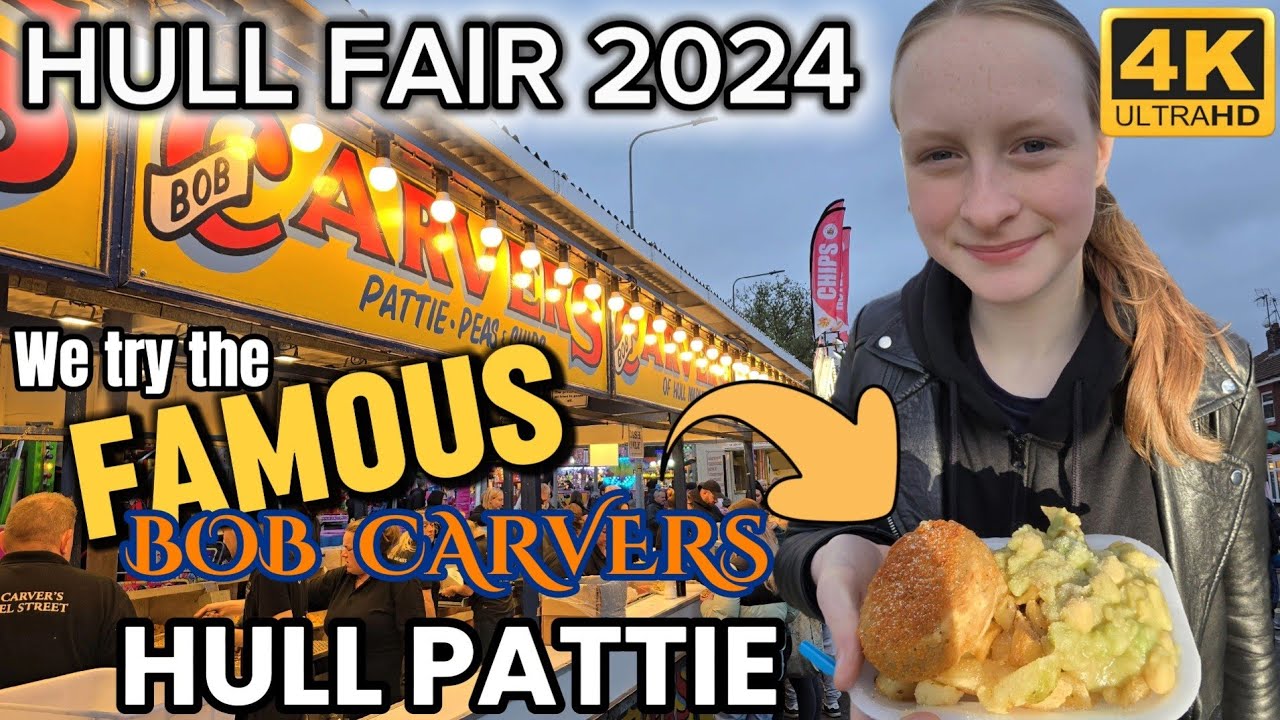 Trying the FAMOUS Hull Pattie at Hull Fair 2024  | Bob Carvers