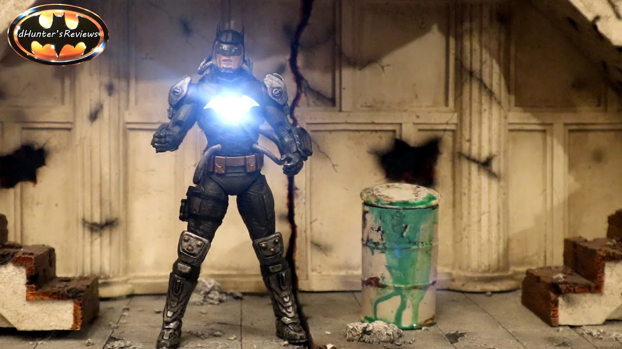 McFarlane DC Multiverse Light Up Hazmat Suit Batman Gold Label Amazo Virus Action Figure Review