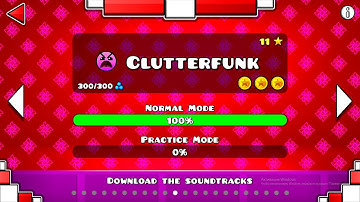 (Insane 11★) Geometry Dash - Level 11 - Clutterfunk - by RobTop - All Coins