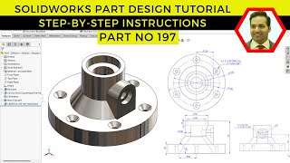 SolidWorks Part Design Tutorial: Step-by-Step Guide | Part No 197