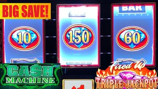 NEW! FIRED UP TRIPLE JACKPOT + Cash machine + Smokin Hot Stuff + Diamond reels slot play!
