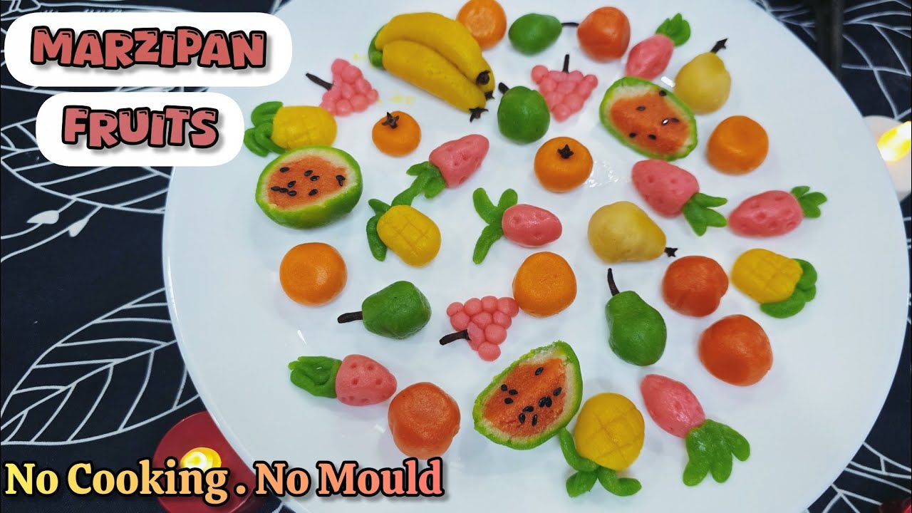 Marzipan Recipe Without Mould | Christmas Sweets | Eggless Marzipan