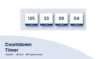 Countdown Timer In Kodular | Niotron | MIT App Inventor