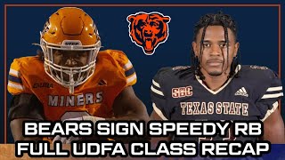 Chicago Bears UDFA Tracker 21 Total || Bears SIGN RB Deion Hankins